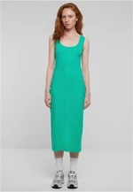 Women's Long Rib Green Dress