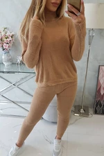 Two piece set of alpaca camel sweaters