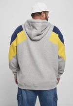 Oversize 3-Tone Hoody Grey/Honey/Navy Blue