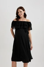 DEFACTO Short Sleeve Midi Maternity Dress