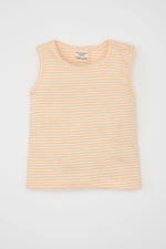 DEFACTO Baby Girl Crew Neck Striped Undershirt