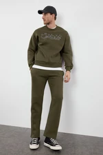 Trendyol Khaki Oversize/Wide Cut Text Printed Tracksuit