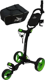Axglo TriLite 3-Wheel Trolley SET Black/Green Cărucior de golf manual