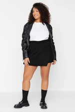 Trendyol Curve Black Skirt Look Knitwear Shorts