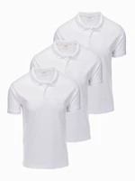 Ombre Men's pique knit polo shirt set 3-pack