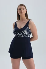 Dagi Navy blue tankini top with a corset.