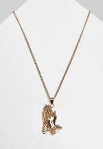 Gold Pray Hands Necklace