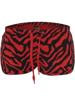 Women's panties Zebra Hotpants red/bl