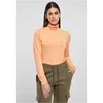 Women's modal turtleneck with long sleeves papaya