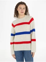 Beige women's wool sweater Tommy Hilfiger