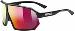 UVEX Sportstyle 237 Black Mat/Mirror Red Cyklistické okuliare