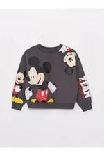 LC Waikiki Crew Neck Mickey Mouse Printed Long Sleeve Girl's Sweatshirt