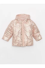 LC Waikiki Hooded Long Sleeve Patterned Baby Girl Coat