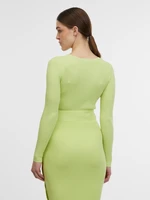 Orsay Light Green Ladies Ribbed Sweater - Women