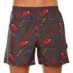 Red and black men's boxer shorts with pockets Styx Claws