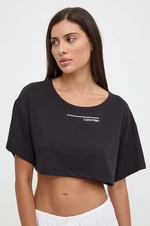 Plážový top Calvin Klein černá barva, KW0KW02478