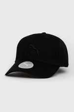 Bavlněná čepice Puma černá barva, s aplikací, 22554