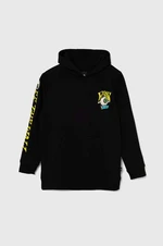 Dětská mikina Vans EYEBALLIE HOODIE černá barva, s kapucí, s potiskem