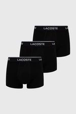 Boxerky Lacoste (3-pak) pánské, černá barva, 5H3389-NUA