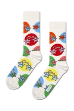 Ponožky Happy Socks x Elton John Glasses béžová barva