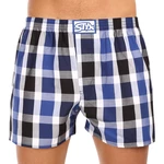 Blue and white men's plaid boxer shorts Styx