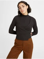 Levi&#39;s Black women&#39;s ribbed wrap sweater/top 2in1 Levi&#39;s - Women&#39;s®