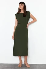 Trendyol Khaki A-line Midi Woven Dress