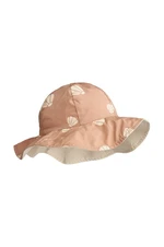 Dětská oboustranná čepice Liewood Amelia Reversible Sun Hat béžová barva