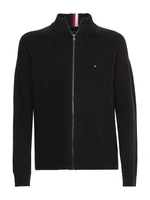 Tommy Hilfiger Mikina - AMERICAN COTTON ZIP THROUGH čierna