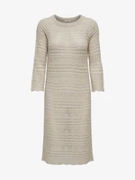 Beige women's knitted midi dress JDY Sun