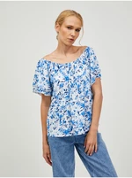 White-blue flowered blouse ORSAY - Women