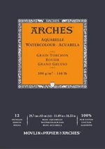 Arches Watercolour Rough Pad Natural White 42 x 7 cm 300 g Carnet de croquis