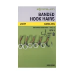 Korum háček s gumičkou banded hook hairs barbless - velikost 8