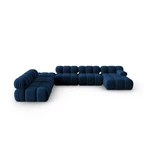 Niebieska aksamitna sofa 379 cm Bellis – Micadoni Home