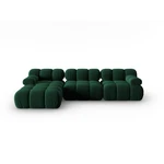 Zielona aksamitna sofa 285 cm Bellis – Micadoni Home