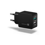 Nabíjačka do siete Connect IT Fast Charge 2x USB, 3,4A s funkcí rychlonabíjení (CWC-2015-BK) čierna cestovná nabíjačka • 2× USB • podpora rýchleho nab