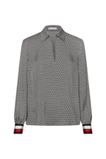 Tommy Hilfiger Košeľa - DEMI BLOUSE LS čierno-biela