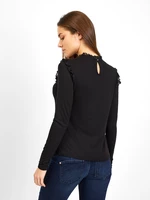 Black women's T-shirt with lace detail ORSAY