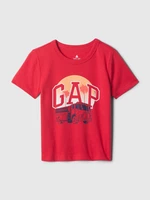 Červené chlapčenské tričko s logom GAP