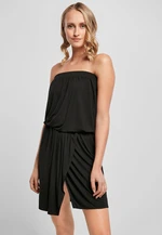 Women's short bandeau dress made of viscose black