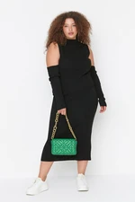 Trendyol Curve Black Shoulder Detailed Blouse Skirt Knitwear Suit