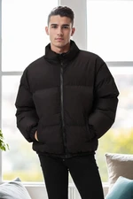 66766 Dewberry Oversize Mens Padding Jacket-BLACK