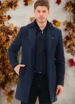 PLT8371 DEWBRRY MEN'S COAT-STRAIGHT OPEN NAVY