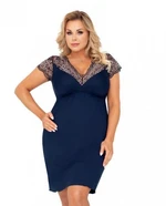 Donna Greta tmavě modrá plus size Noční košilka 50/5XL