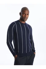 LC Waikiki Crew Neck Long Sleeve Striped Men's Knitwear Sweater