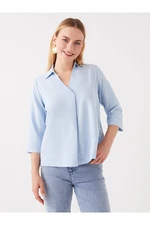 LC Waikiki Women's Shirt Collar Plain Blouse