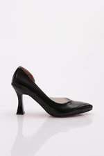 DGN Women's Pointed Toe Stiletto Black Patent Leather