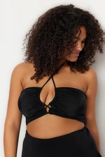 Trendyol Curve Plus Size Black Bikini Tops