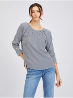 Orsay Dark Blue Ladies Striped Blouse - Ladies