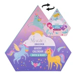 ACCENTRA Adventní kalendář Magical unicorn and mermaid v krabičce ve tvaru diamantu (oboustranný), 24ks překvapení